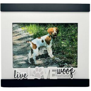 "Live Love Woof" 5x7  Dog Picture Frame